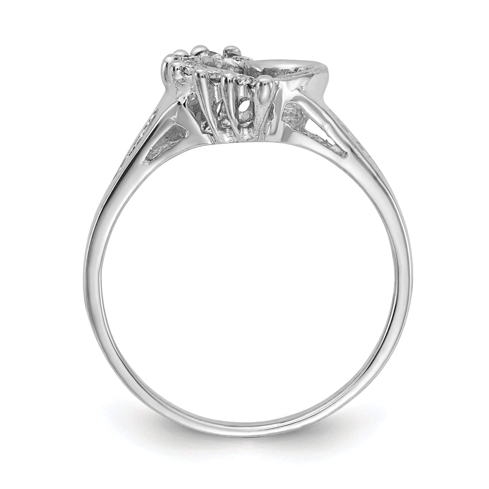 Lovely Rita's Ring 14k White Gold Polished Diamond Heart Ring
