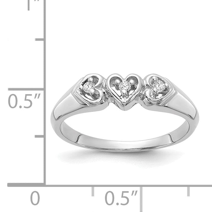 Lovely Rita's Ring 14k White Gold Polished Diamond Heart Ring