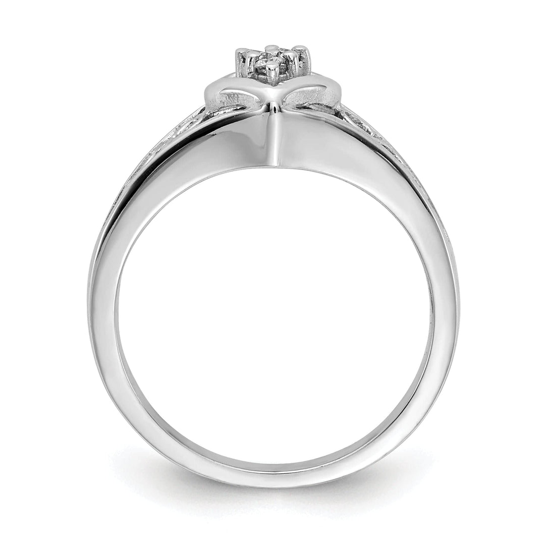 Lovely Rita's Ring 14k White Gold Polished Diamond Heart Ring