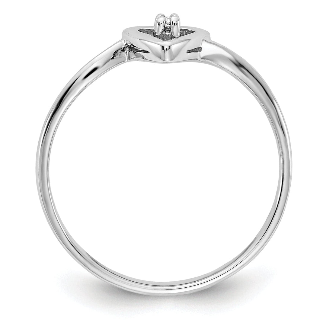 Lovely Rita's Ring 14k White Gold Polished Diamond Heart Ring