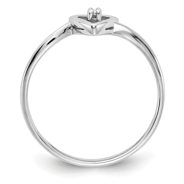 Lovely Rita's Ring 14k White Gold Polished Diamond Heart Ring