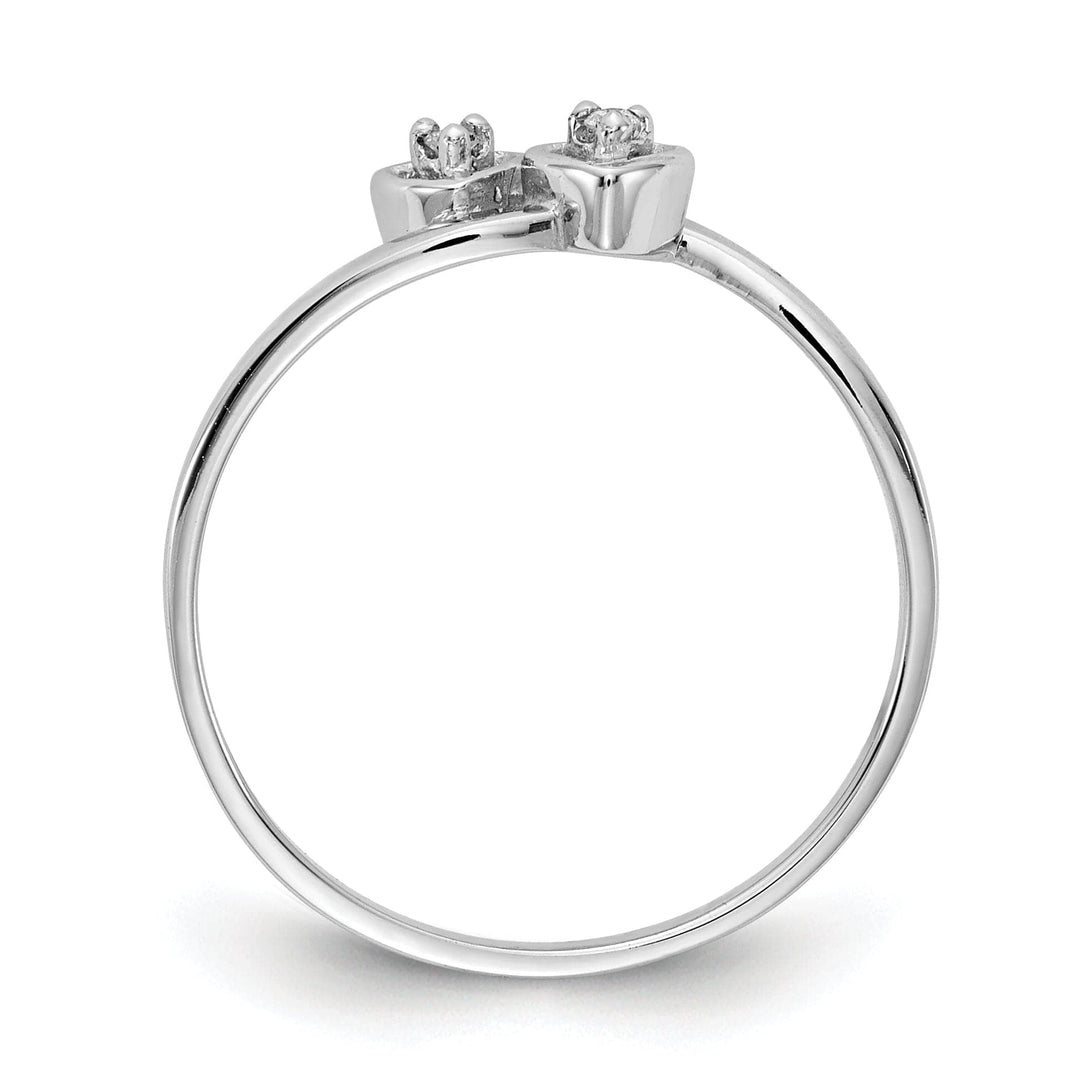 Lovely Rita's Ring 14k White Gold Polished Diamond Heart Ring