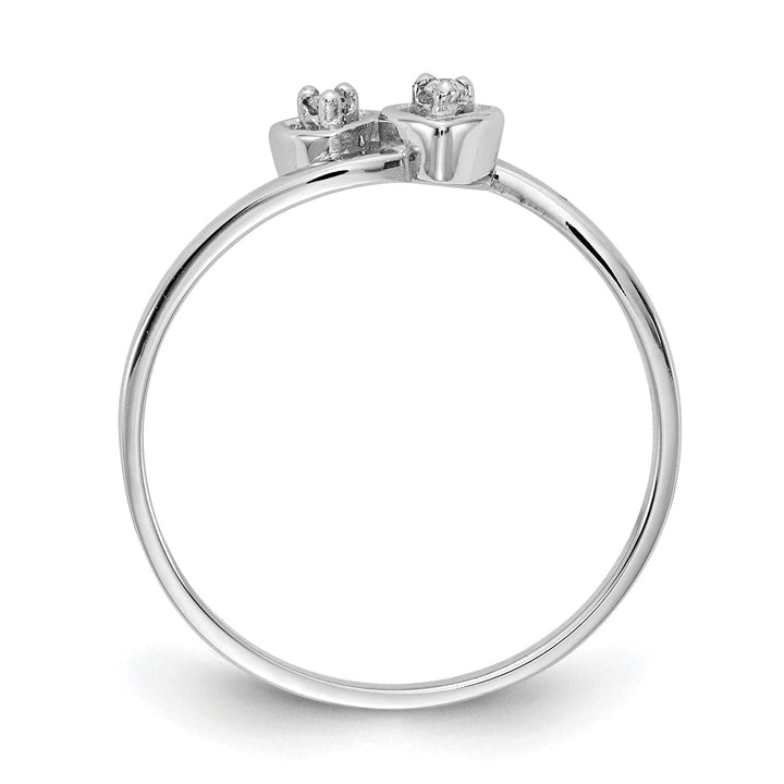 Lovely Rita's Ring 14k White Gold Polished Diamond Heart Ring