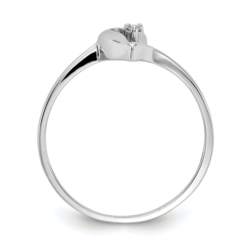 Lovely Rita's Ring 14k White Gold Polished Diamond Heart Ring