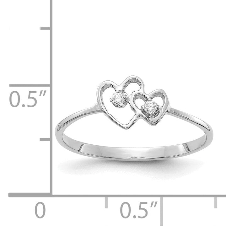Lovely Rita's Ring 14k White Gold Polished Diamond Heart Ring