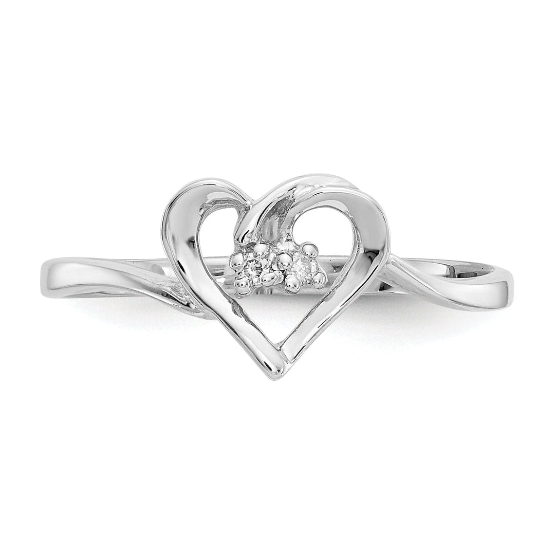 Lovely Rita's Ring 14k White Gold Polished Diamond Heart Ring