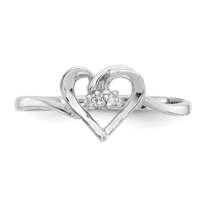 Lovely Rita's Ring 14k White Gold Polished Diamond Heart Ring