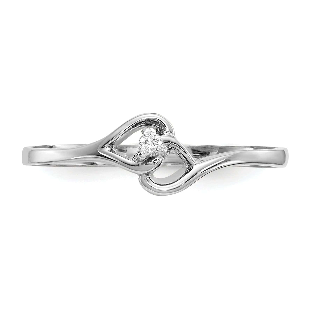 Lovely Rita's Ring 14k White Gold Polished Diamond Heart Ring