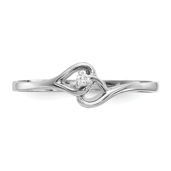 Lovely Rita's Ring 14k White Gold Polished Diamond Heart Ring