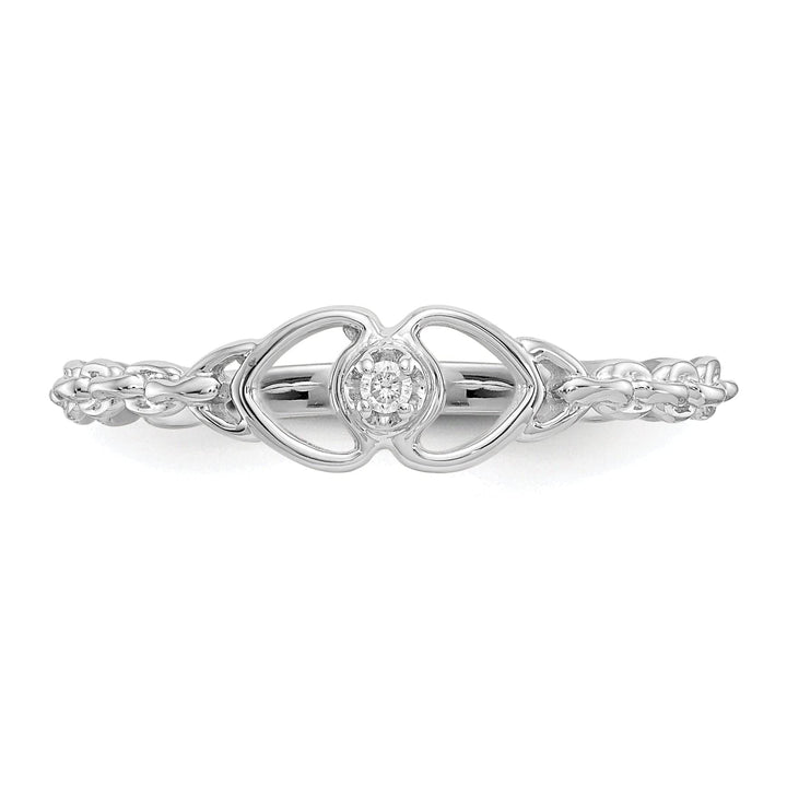 Lovely Rita's Ring 14k White Gold Polished Diamond Heart Ring