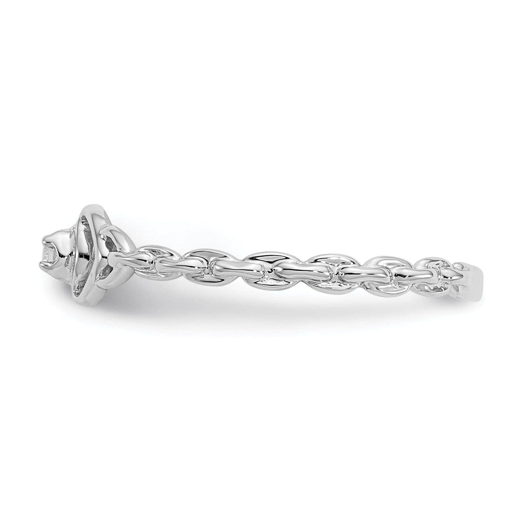 Lovely Rita's Ring 14k White Gold Polished Diamond Heart Ring