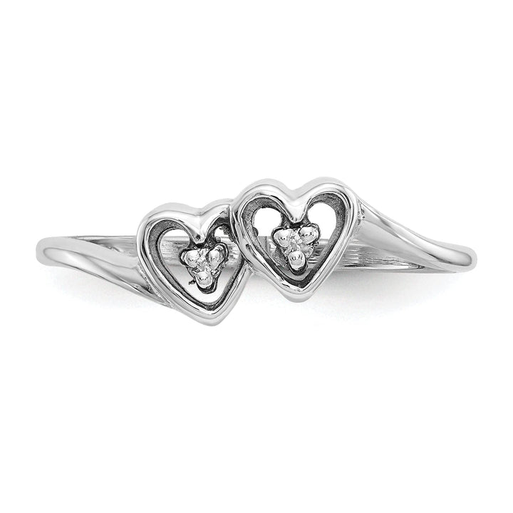 Lovely Rita's Ring 14k White Gold Polished Diamond Heart Ring
