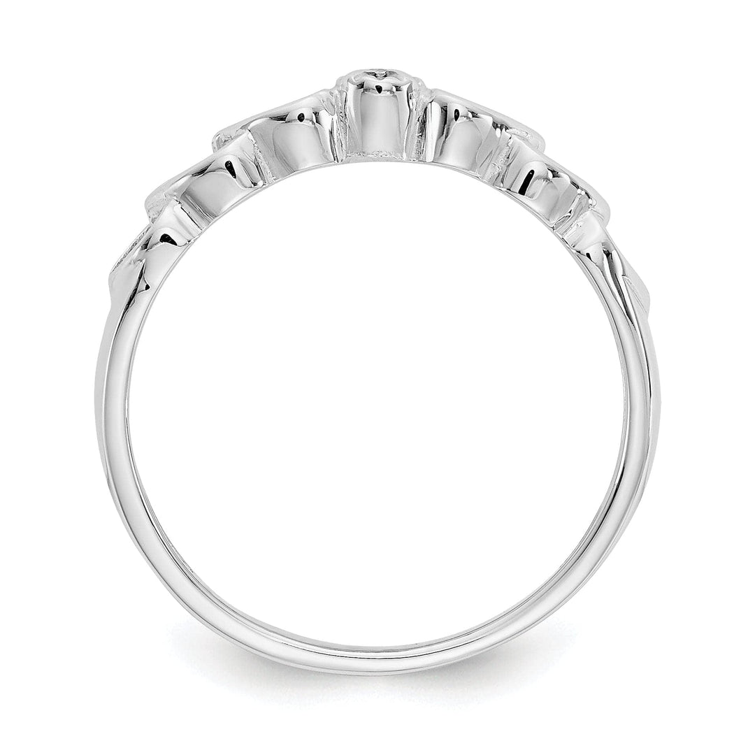 Lovely Rita's Ring 14k White Gold Polished Diamond Heart Ring