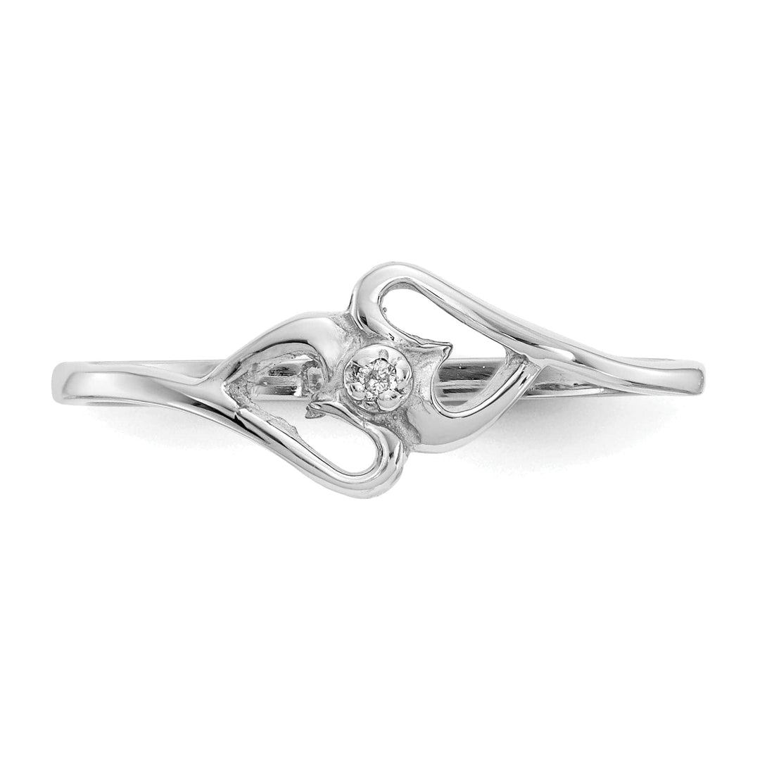 Lovely Rita's Ring 14k White Gold Polished Diamond Heart Ring
