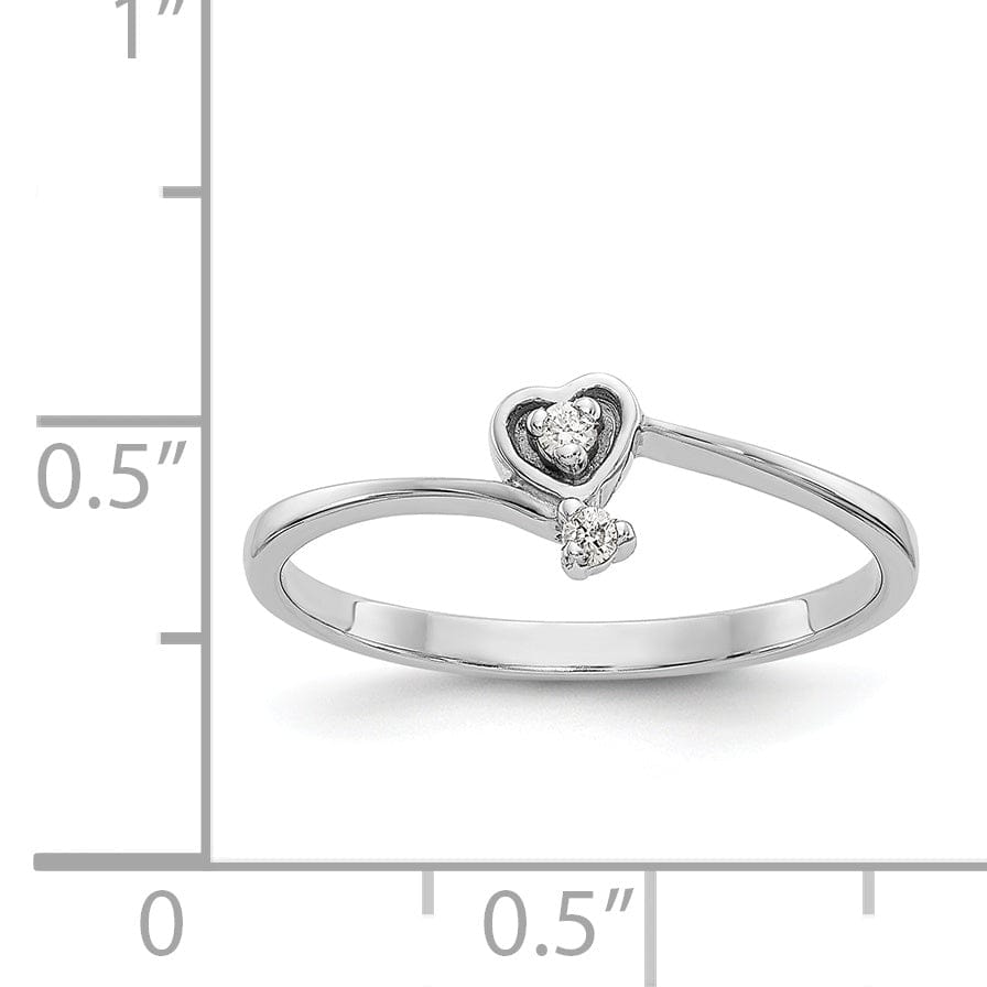 Lovely Rita's Ring 14k White Gold Polished Diamond Heart Ring