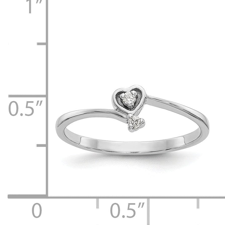Lovely Rita's Ring 14k White Gold Polished Diamond Heart Ring