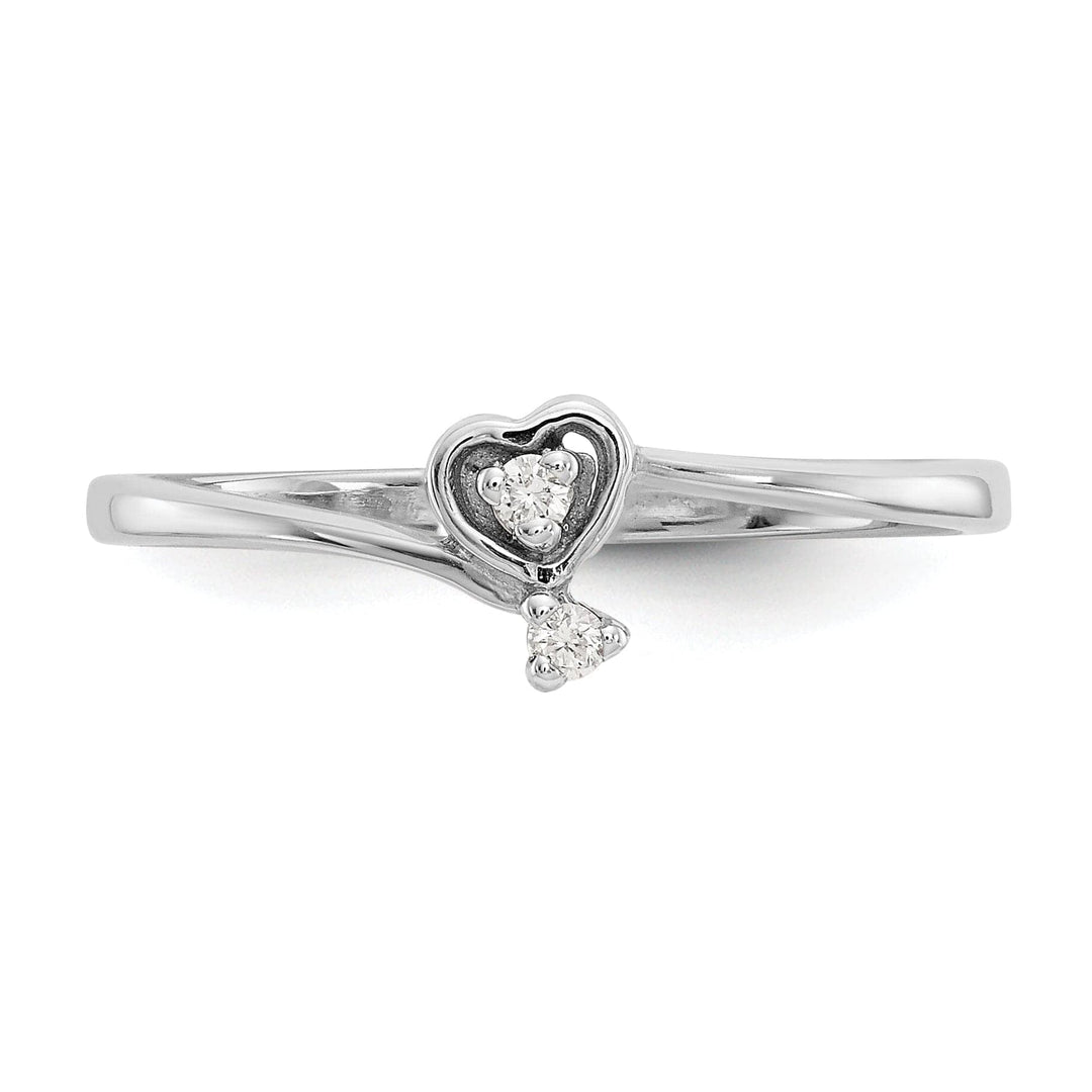 Lovely Rita's Ring 14k White Gold Polished Diamond Heart Ring