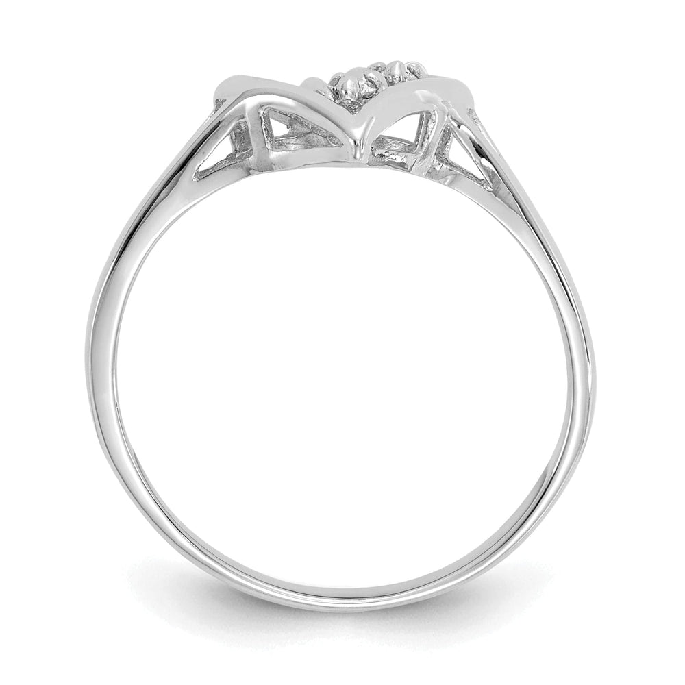 Lovely Rita's Ring 14k White Gold Polished Diamond Heart Ring
