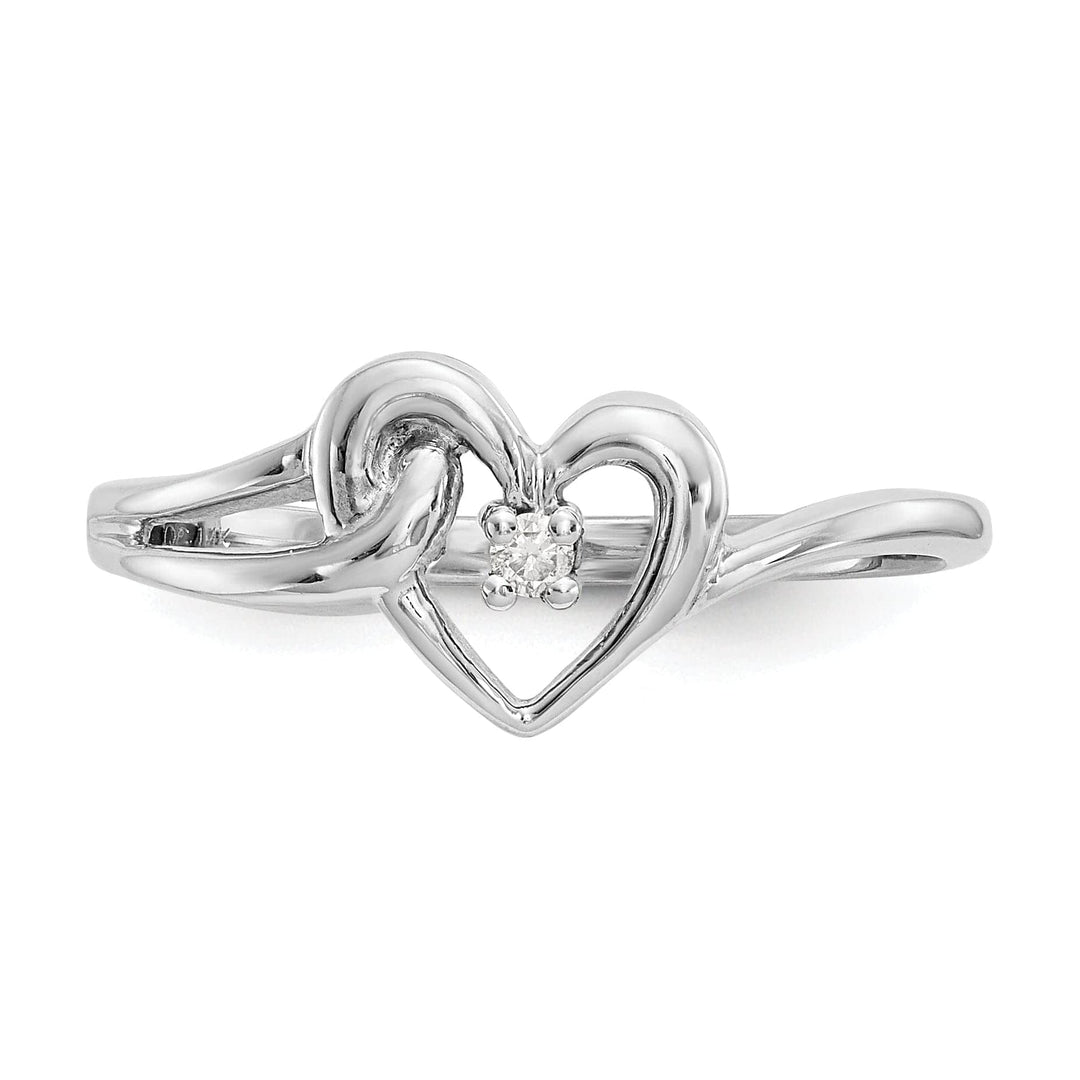 Lovely Rita's Ring 14k White Gold Polished Diamond Heart Ring