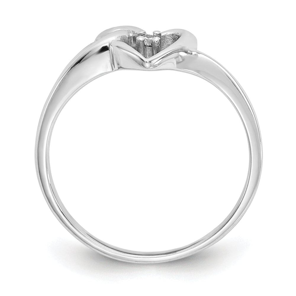 Lovely Rita's Ring 14k White Gold Polished Diamond Heart Ring