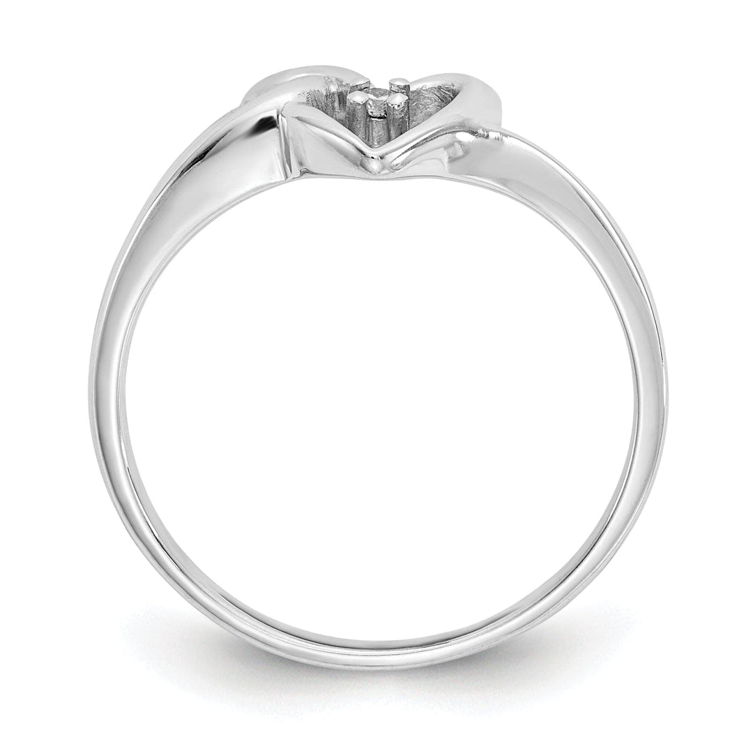 Lovely Rita's Ring 14k White Gold Polished Diamond Heart Ring
