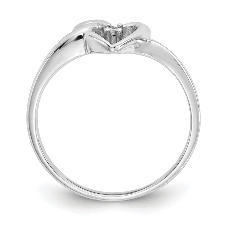 Lovely Rita's Ring 14k White Gold Polished Diamond Heart Ring