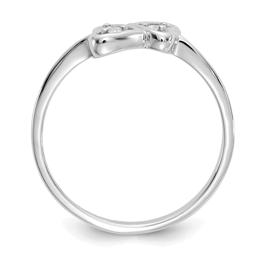 Lovely Rita's Ring 14k White Gold Polished Diamond Heart Ring