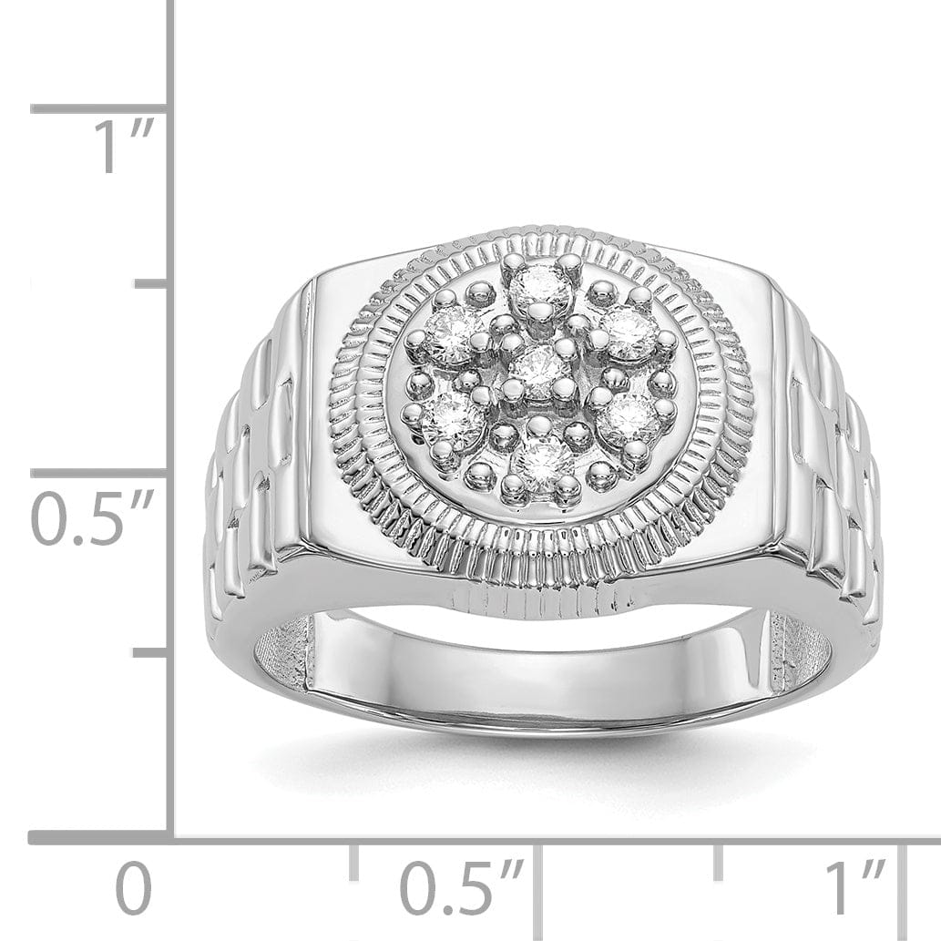 Lovely Rita's Ring 14k White Gold Polished Men's Diamond Ring