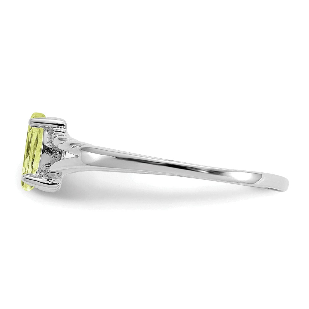 Lovely Rita's Ring 14k White Gold Polished Peridot Birthstone Ring