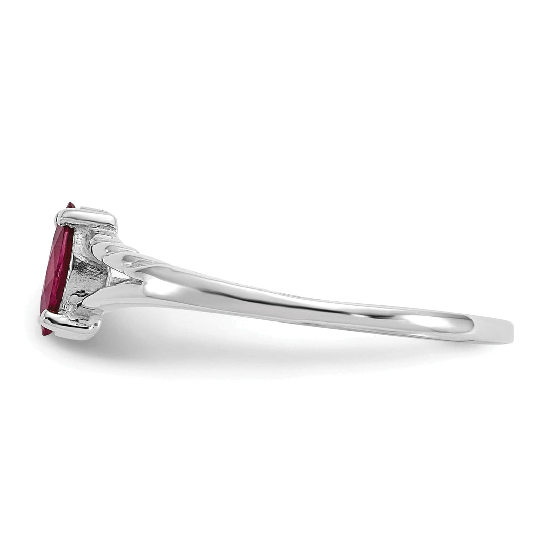 Lovely Rita's Ring 14k White Gold Polished Ruby Birthstone Ring
