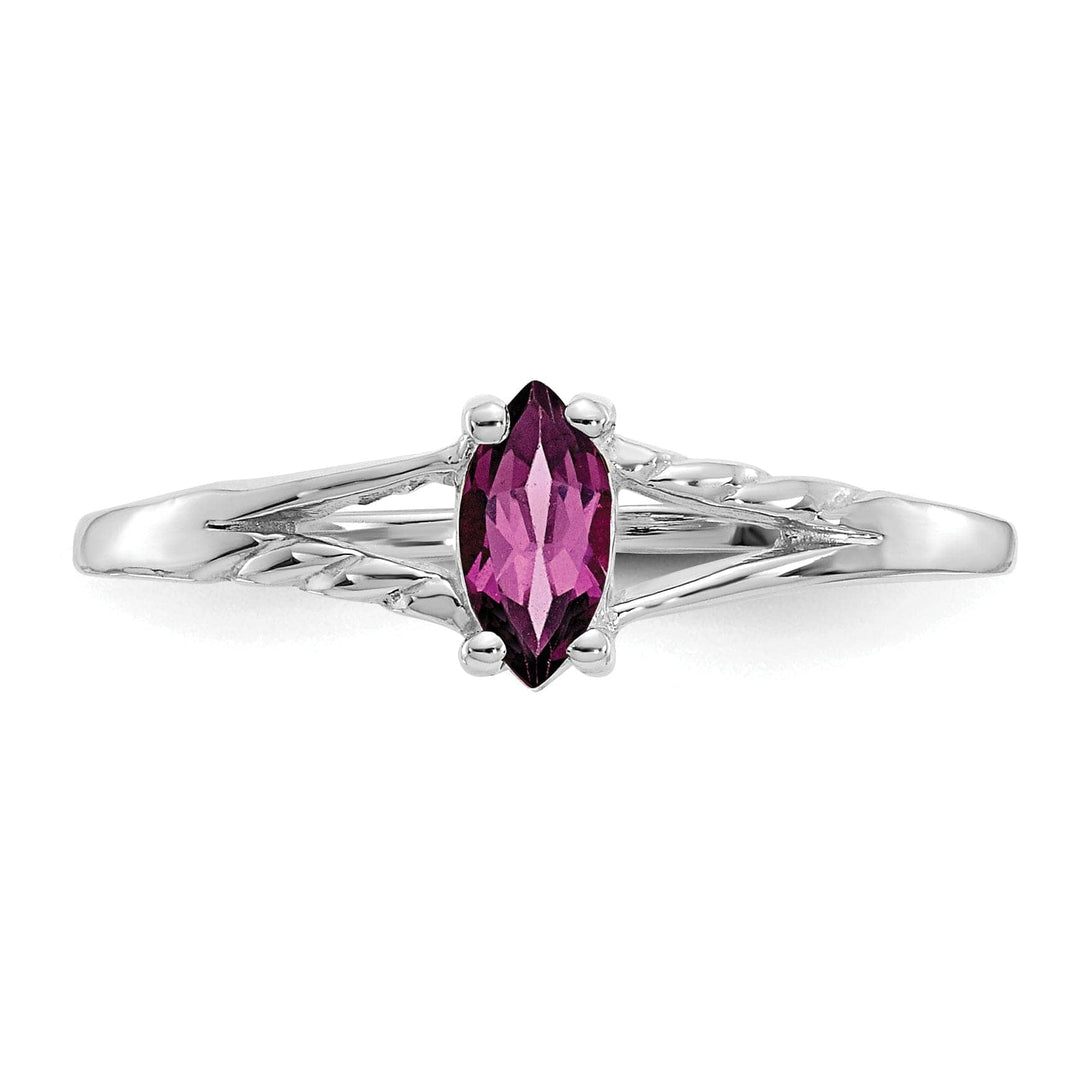 Lovely Rita's Ring 14k White Gold Rhodolite Garnet Birthstone Ring