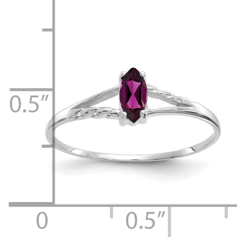 Lovely Rita's Ring 14k White Gold Rhodolite Garnet Birthstone Ring
