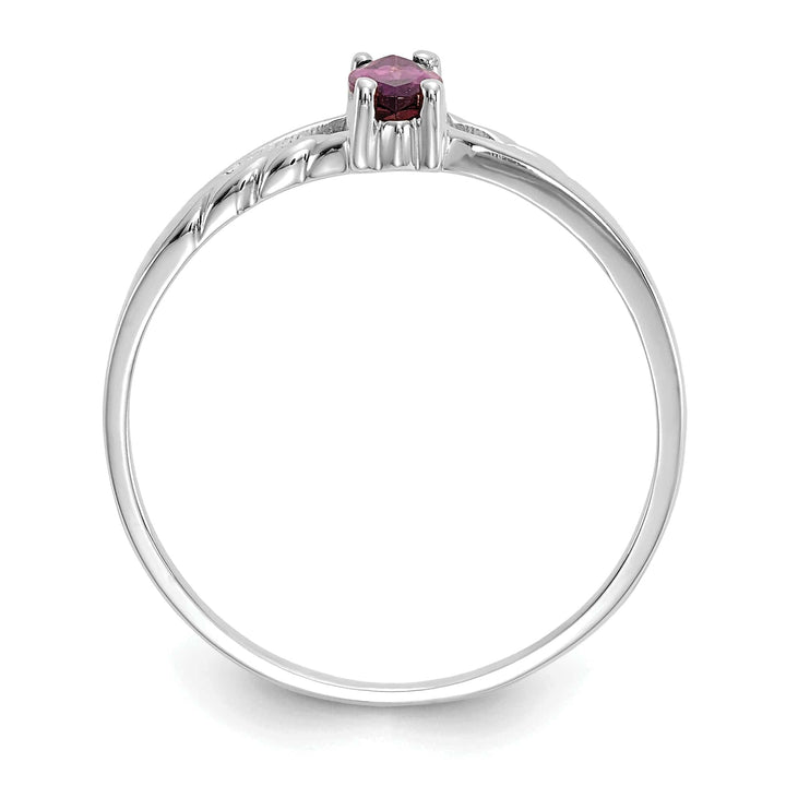 Lovely Rita's Ring 14k White Gold Rhodolite Garnet Birthstone Ring