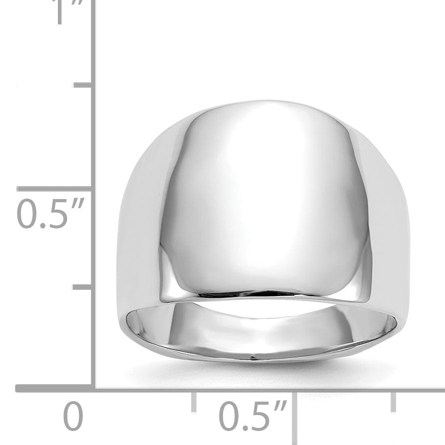 Lovely Rita's Ring 14k White Gold Timeless Creations Dome Ring