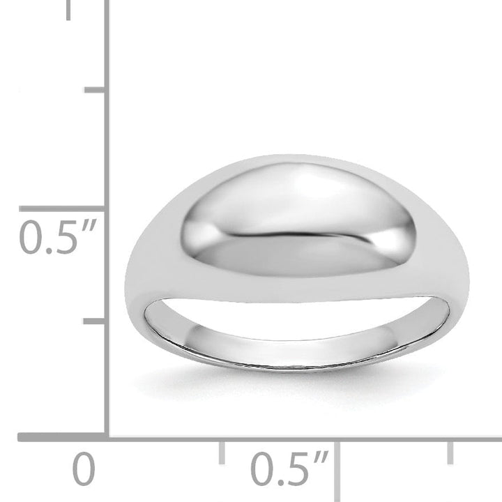 Lovely Rita's Ring 14k White Gold Timeless Creations Dome Ring