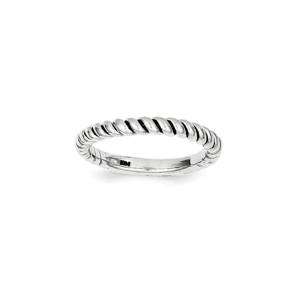 Lovely Rita's Ring 14k White Gold Timeless Creations Twisted Band