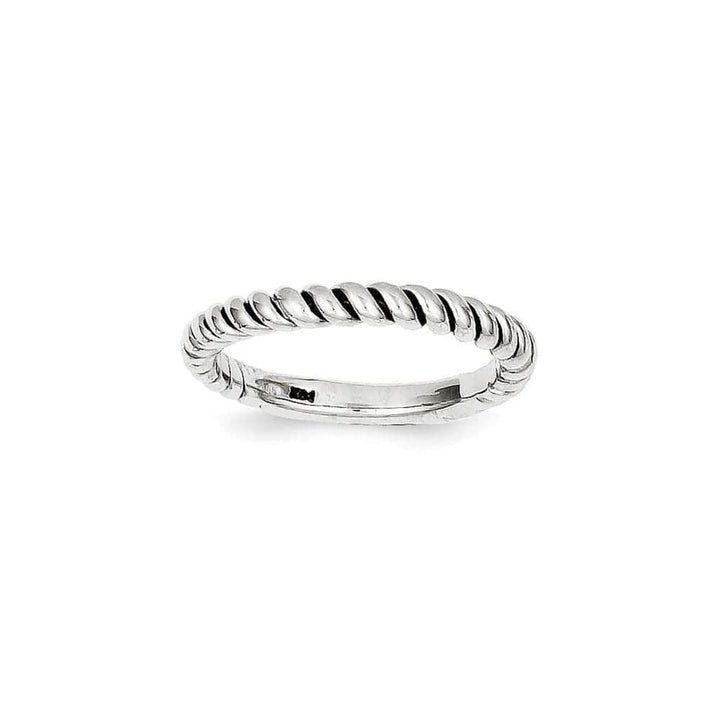 Lovely Rita's Ring 14k White Gold Timeless Creations Twisted Band