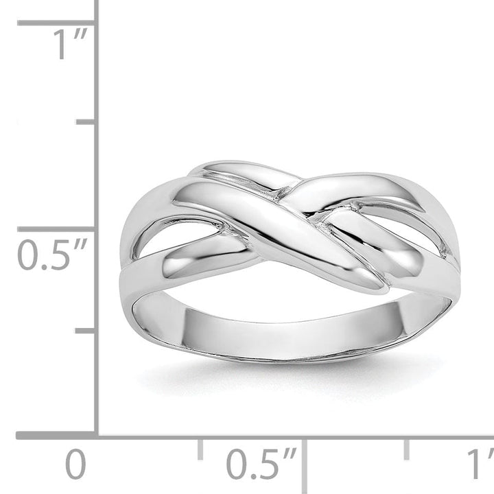 Lovely Rita's Ring 14k White Gold Timeless Creations X Dome Ring