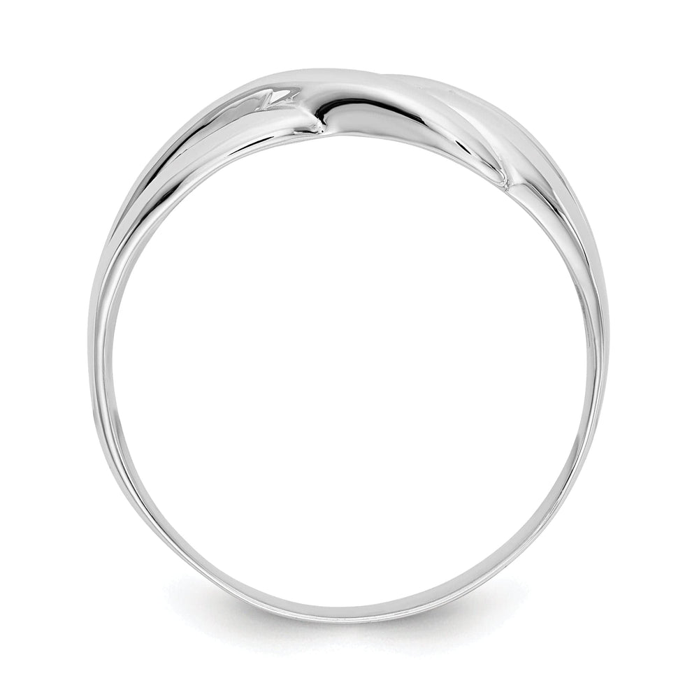 Lovely Rita's Ring 14k White Gold Timeless Creations X Dome Ring