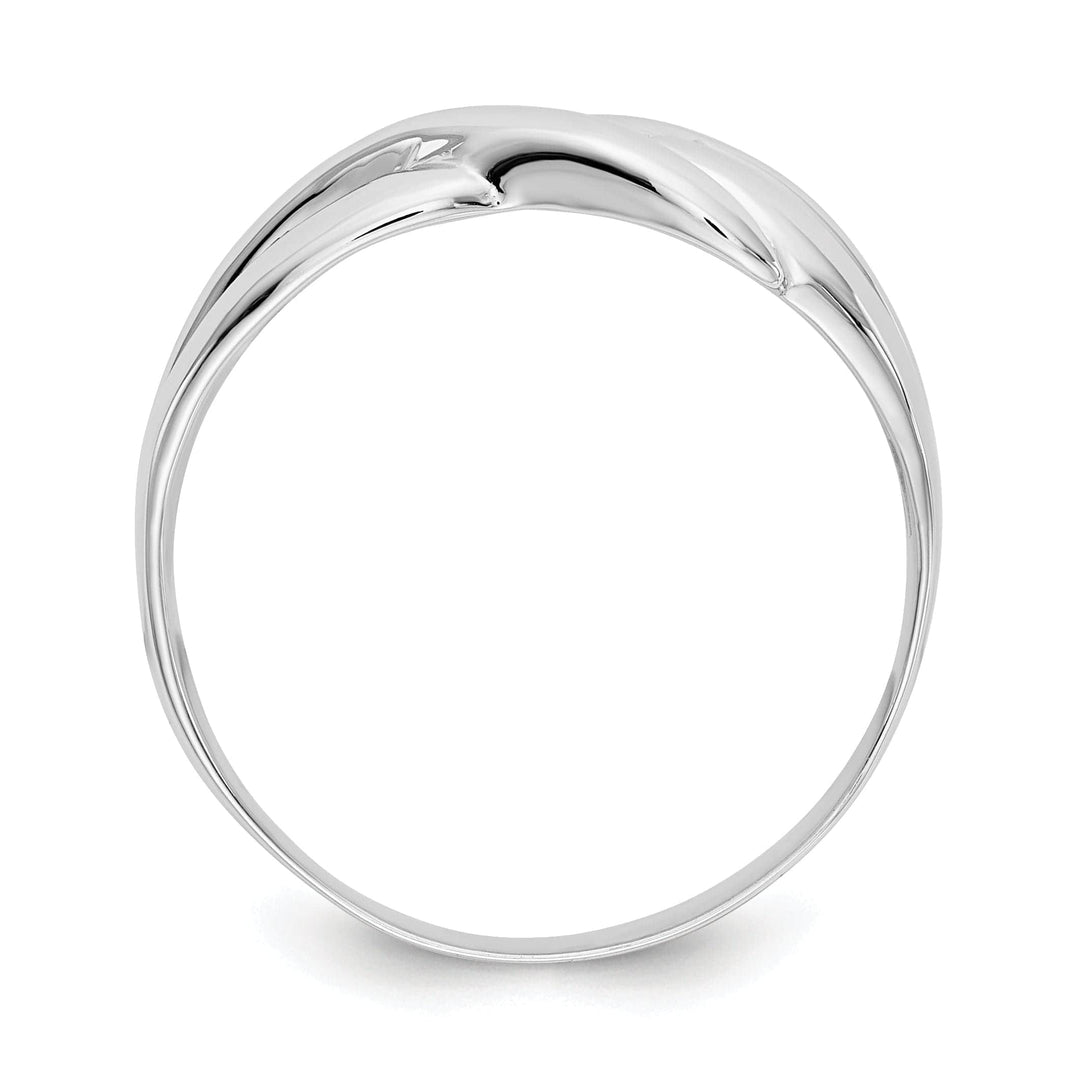 Lovely Rita's Ring 14k White Gold Timeless Creations X Dome Ring