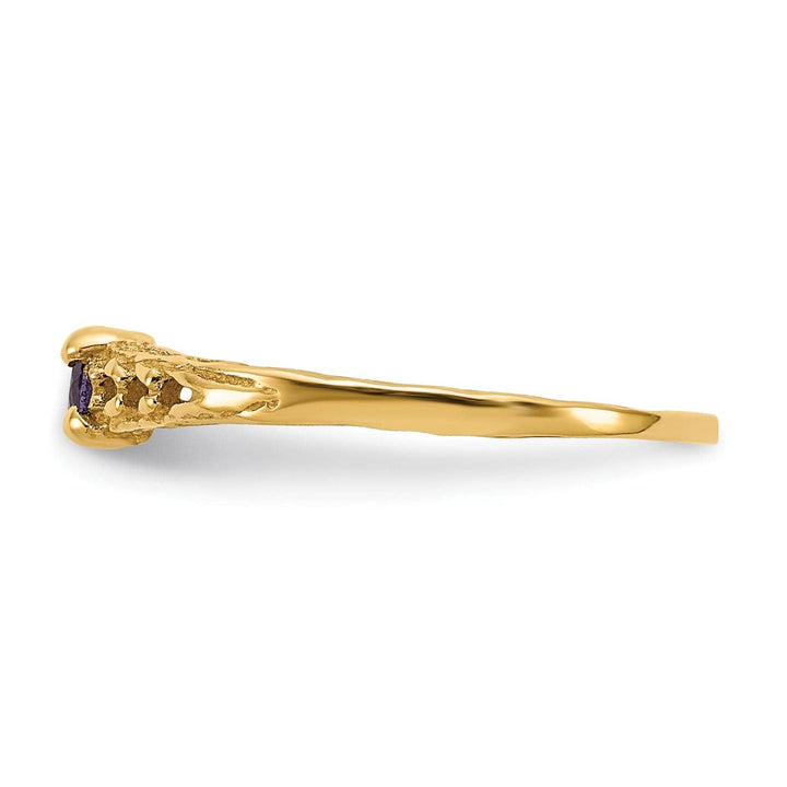 Lovely Rita's Ring 14k Yellow Gold Amethyst Birthstone Baby Ring