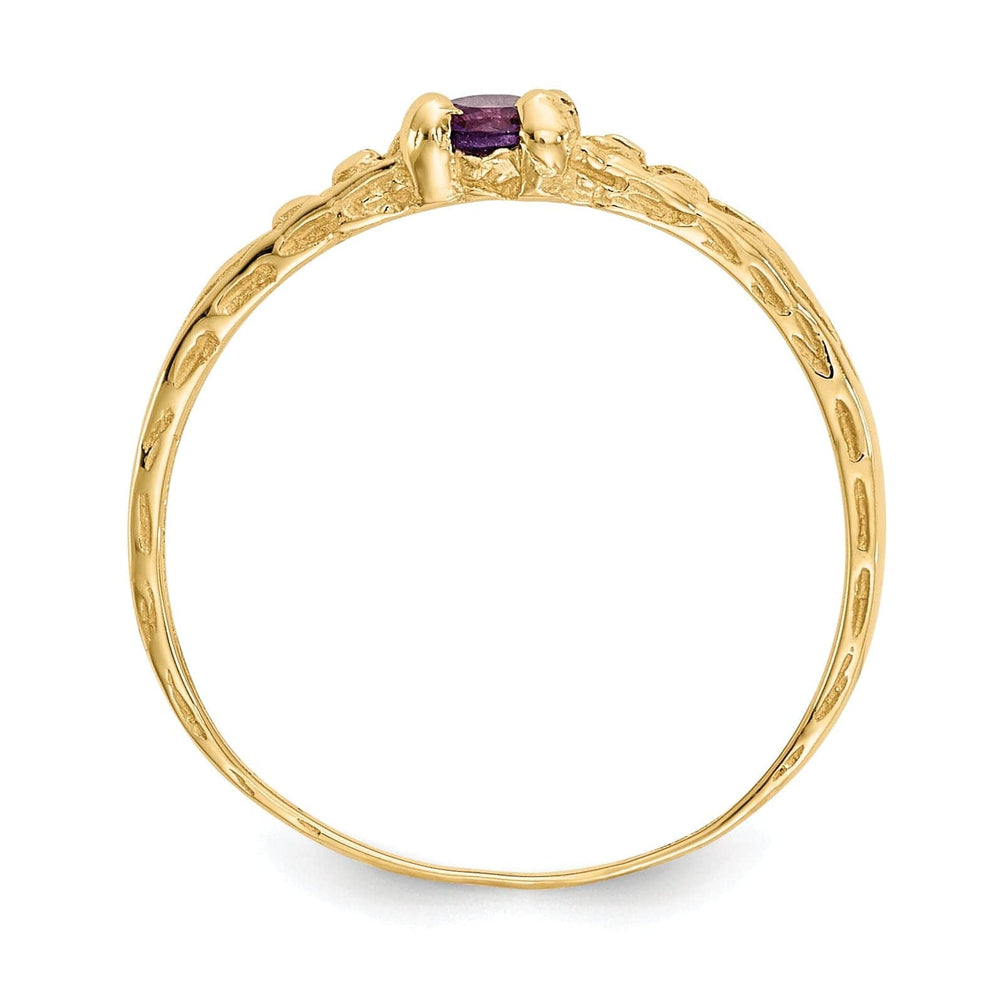 Lovely Rita's Ring 14k Yellow Gold Amethyst Birthstone Baby Ring