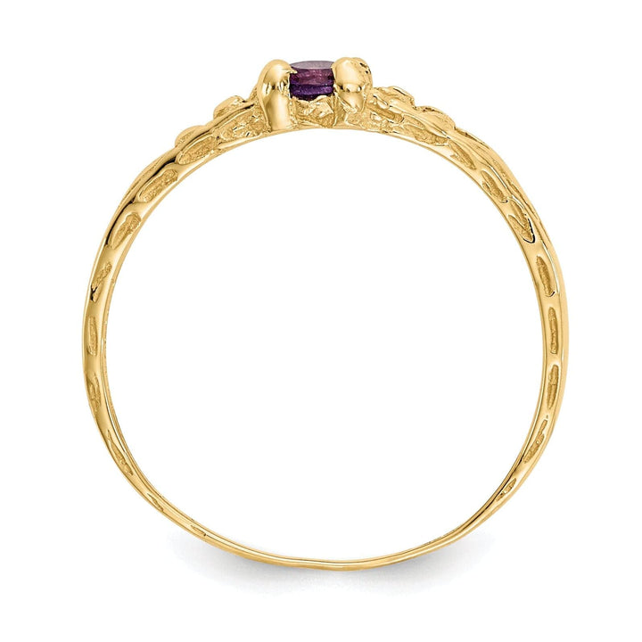 Lovely Rita's Ring 14k Yellow Gold Amethyst Birthstone Baby Ring
