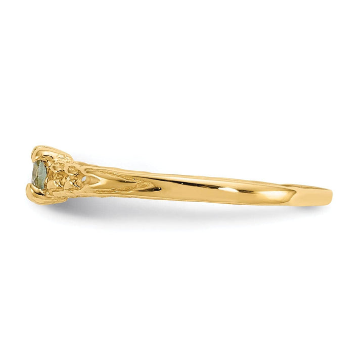 Lovely Rita's Ring 14k Yellow Gold Aquamarine Birthstone Baby Ring