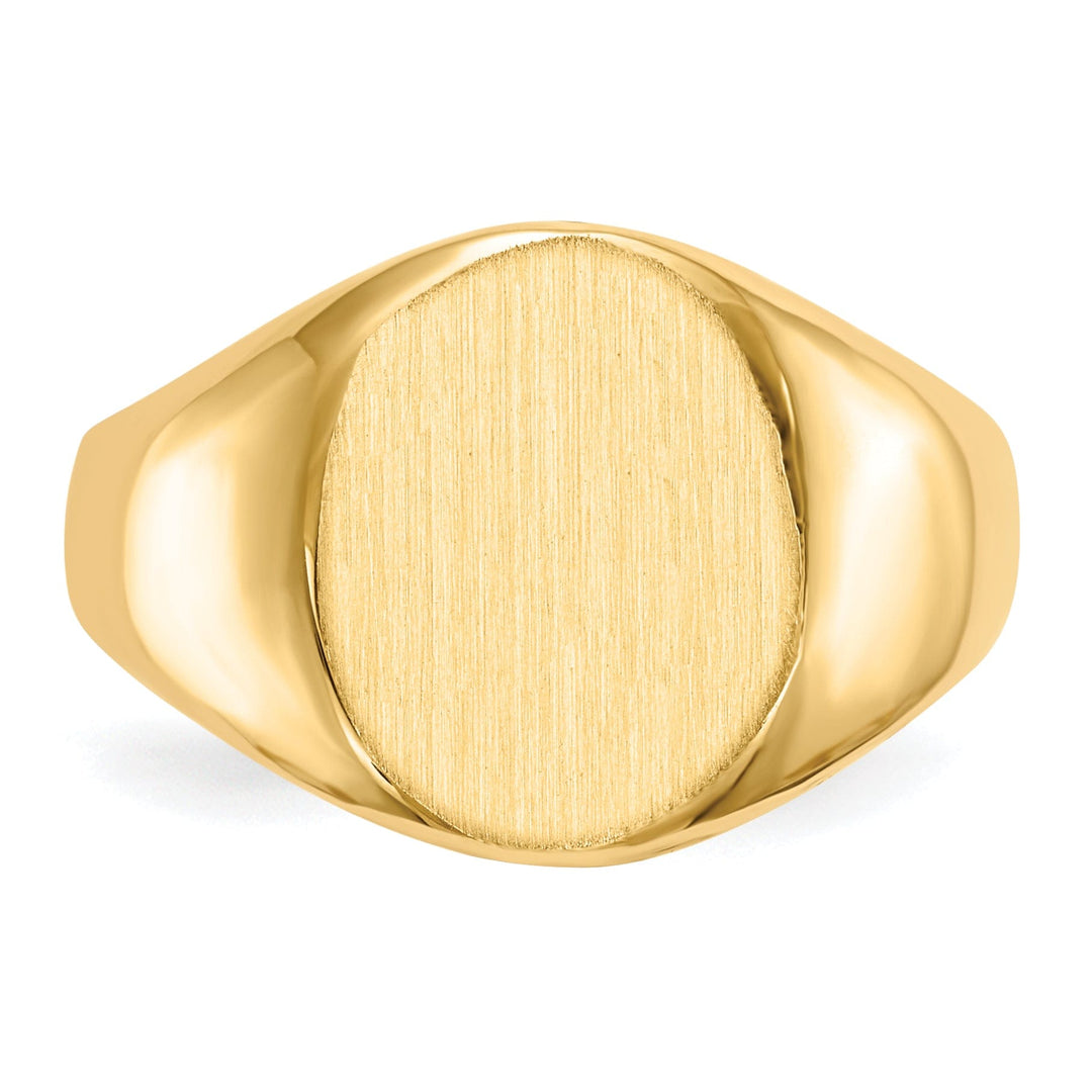 Lovely Rita's Ring 14k Yellow Gold Brushed Solid Polished Signet Ring