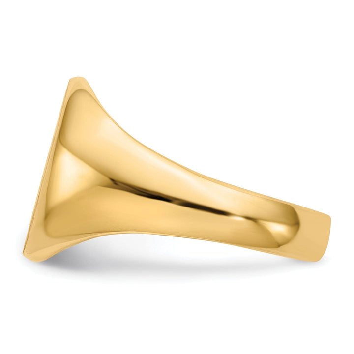 Lovely Rita's Ring 14k Yellow Gold Brushed Solid Polished Signet Ring
