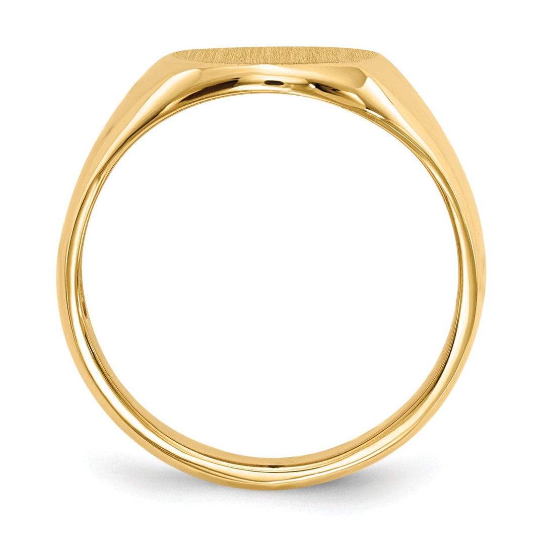 Lovely Rita's Ring 14k Yellow Gold Brushed Solid Polished Signet Ring