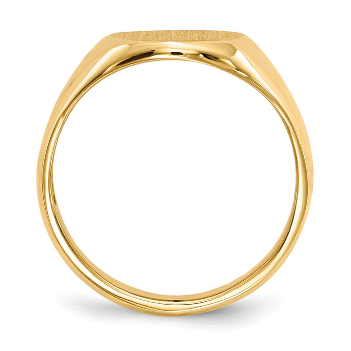 Lovely Rita's Ring 14k Yellow Gold Brushed Solid Polished Signet Ring