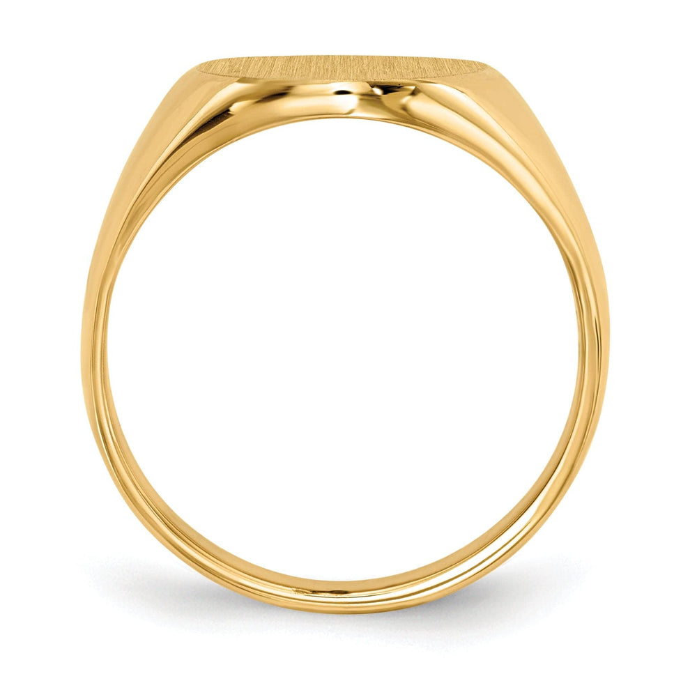 Lovely Rita's Ring 14k Yellow Gold Brushed Solid Polished Signet Ring