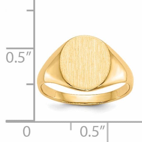 Lovely Rita's Ring 14k Yellow Gold Brushed Solid Polished Signet Ring